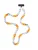 Cheeky Chain Munich Smartphonehoesje ‘Twiggy’  lichtblauw / oranje / zilver / wit