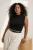 Trendyol Curve Dames Zwart Effen Mouwloos Getailleerd Grote maten Blouses