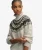 Fairisle Trui met Hoge Hals White