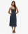 Cami Midi-jurk met Knoopsluiting en Print Blauw