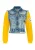 CIPO & BAXX Tussenjas  blauw denim / geel
