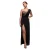 Asymmetrische Maxi Slank Jurk in Mousseline Dames Goddiva