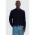 Selected regular fit gebreide trui met wol – donkerblauw
