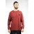 Caterpillar Merkenbanner Lange Mouwen Katoenen Heren Rode T-Shirt