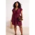 Trendyol Curve Dames Bordeaux Effen Midi Mouwloos Casual A-lijn Grote maten Jurk