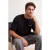 TRENDYOL MAN Heren Zwart Slogan Kort Oversized T-shirts