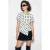 Dames Fitted Polkadot Ronde Hals T-Shirt
