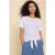 White Stuff Embroidered Tie Hem Top Brilliant White