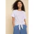 White Stuff Embroidered Tie Hem Top Brilliant White