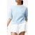 French Connection Lily Ss High Neck Top Sky Blue