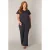 Base Level Curvy regular waist flared broek zwart