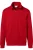 HAKRO 451 Half-Zip Sweater rood, Effen