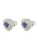 Swarovski Oorbellen  royal blue/koningsblauw / zilver
