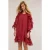 Motivi Short Dress With Ruffles Burgundy