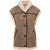 Dames Bruin Aviator Shearling Leren Gilet – Chevak