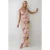 Geprinte Bodycon Maxi Tulle Jurk