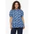 YOEK gebloemde blouse blauw