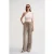 Mid Waist Rechtafstaand Katoenen Broek met Striksluiting