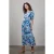 DIDI Dress Nova In Offwhite With Blue Azur Fusion Print