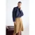 TRENDYOLMİLLA Dames Donkerblauw Effen Lang Oversized Winter Jassen