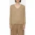 Closed V Neck Long Sleeves Brown Sugar