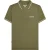 Lambretta Heren SS25 Twin Tip Poloshirt (Kaki Groen/Zilver/Cashew)