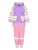 PLAYSHOES Functioneel pak ‘Einhorn’  azuur / geel / lila / rosa