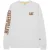 Caterpillar Merkenbanner Lange Mouwen Katoenen Heren Crème T-Shirt