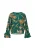 faina Blouse  cappuccino / smaragd / poederroze