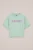 WE Fashion – Meisjes oversized T-shirt met print – Regular fit – Mintgroen – Katoen –