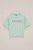 WE Fashion – Meisjes oversized T-shirt met print – Regular fit – Mintgroen – Katoen –