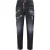 Dsquared2 Skater Jean Gescheurde dijen Verfspatten Zwarte wasjeans
