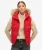 Everest Pufferbodywarmer van Imitatiebont Rood