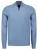 Trui New Zealand lichtblauw half zip gemeleerd normale fit