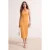 TRENDYOLMİLLA Dames Oranje Effen Midi Mouwloos Bodycon Jurken
