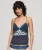 Geweven Camitopje met Print Blauw