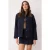 TRENDYOLMİLLA Dames Donkerblauw Effen Lang Oversized Winter Jassen