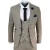 Heren 3-delig beige geruit retro vintage klassiek pak