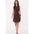 TRENDYOLMİLLA Dames Bruin Effen Kort / Mini Mouwloos A-lijn Jurken
