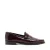 Mango leren loafers – bordeauxrood