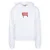 Witte hoodie met gebroken wit graffiti-verflogo