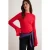 TRENDYOLMİLLA Dames Rood Effen Lang Getailleerd Blouses