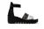 Fly London Dames BONO290FLY Zilver Zwart Idra Leren Sandalen Espadrille Wedges