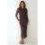 Geblokte Bodycon Midi-jurk
