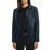 John Varvatos Snap/zip Shirt Leather Jacket Ink Blue