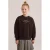WE Fashion pied-de-poule midi sweatjurk – donkerbruin/beige