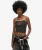 Athletic Essentials Crop Cami Top Donkergrijs