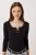 Slim Fit U-Hals Lange Mouwen Blouse