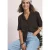 Shirt met verschillende texturen en een knoopsluiting