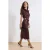 TRENDYOLMİLLA Dames Bruin Effen Midi Kort Avond / Dagelijks Skater Jurken